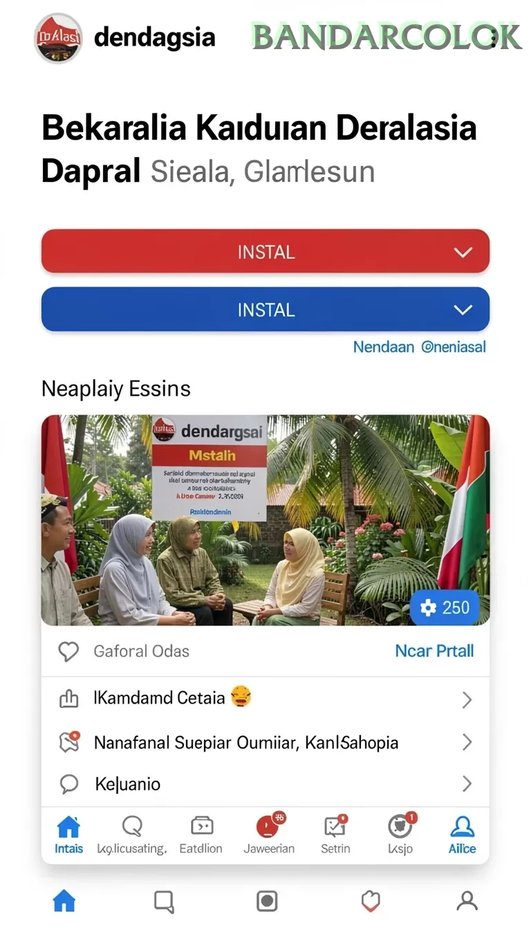 Cuplikan layar menu unduhan bandarcolok untuk perangkat Android